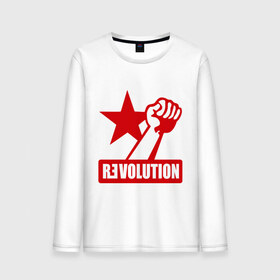 Мужской лонгслив хлопок с принтом Revolution (2) в Тюмени, 100% хлопок |  | revolution | звезда | красная звезда | кулак | революция | рука
