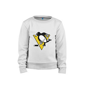 Детский свитшот хлопок с принтом Pittsburgh Penguins Malkin 71 в Тюмени, 100% хлопок | круглый вырез горловины, эластичные манжеты, пояс и воротник | malkin | nhl | pittsburgh penguins | малкин | нхл | питсбург | хоккейный клуб