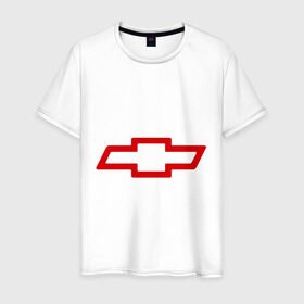 Мужская футболка хлопок с принтом Chevrolett Logo в Тюмени, 100% хлопок | прямой крой, круглый вырез горловины, длина до линии бедер, слегка спущенное плечо. | chevrolett | авто | автомобили | автомобиль | бренд | бренды | логотип | шевроле