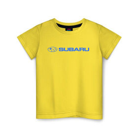 Детская футболка хлопок с принтом Subaru (3) в Тюмени, 100% хлопок | круглый вырез горловины, полуприлегающий силуэт, длина до линии бедер | auto | subaru | авто | автобренды | автомобиль | субарик | субару | тачки