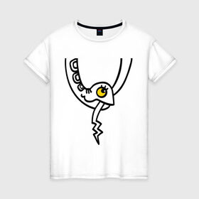 Женская футболка хлопок с принтом Змея кусает свой хвост в Тюмени, 100% хлопок | прямой крой, круглый вырез горловины, длина до линии бедер, слегка спущенное плечо | Тематика изображения на принте: змея