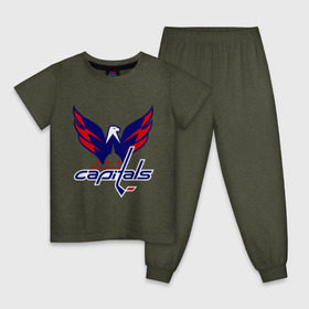 Детская пижама хлопок с принтом Овечкин (Washington Capitals) в Тюмени, 100% хлопок |  брюки и футболка прямого кроя, без карманов, на брюках мягкая резинка на поясе и по низу штанин
 | национальная хоккейная лига | нхл