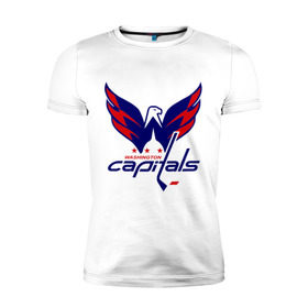 Мужская футболка премиум с принтом Овечкин (Washington Capitals) в Тюмени, 92% хлопок, 8% лайкра | приталенный силуэт, круглый вырез ворота, длина до линии бедра, короткий рукав | национальная хоккейная лига | нхл