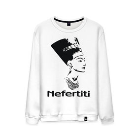 Мужской свитшот хлопок с принтом Nefertiti в Тюмени, 100% хлопок |  | nefertiti | древний египет | египет | мумия | нефертити | портрет