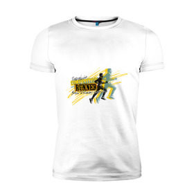 Мужская футболка премиум с принтом Runner в Тюмени, 92% хлопок, 8% лайкра | приталенный силуэт, круглый вырез ворота, длина до линии бедра, короткий рукав | бег | бегун | легкая атлетика | марафон | марафонец | спринт | спринтер