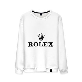 Мужской свитшот хлопок с принтом Rolex в Тюмени, 100% хлопок |  | rolex | бренд | гламурный | дорогой | корона | крутой | марка | пафосный | ролекс | часы