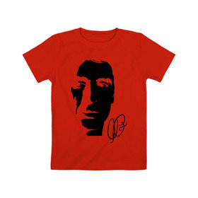 Детская футболка хлопок с принтом Аль Пачино в Тюмени, 100% хлопок | круглый вырез горловины, полуприлегающий силуэт, длина до линии бедер | al pacino | актеры | аль пачино | аль пачино фото | знаменистости | знаменитые личности