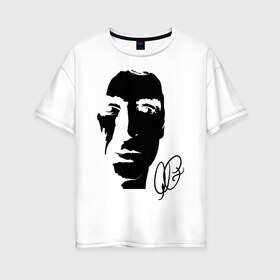 Женская футболка хлопок Oversize с принтом Аль Пачино в Тюмени, 100% хлопок | свободный крой, круглый ворот, спущенный рукав, длина до линии бедер
 | al pacino | актеры | аль пачино | аль пачино фото | знаменистости | знаменитые личности