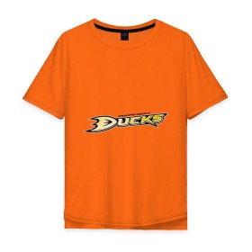 Мужская футболка хлопок Oversize с принтом Anaheim Ducks Selanne в Тюмени, 100% хлопок | свободный крой, круглый ворот, “спинка” длиннее передней части | anaheim ducks | nxl | калифорния | нацинальная лига | нхл | сша | хокей | хоккей