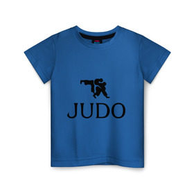 Детская футболка хлопок с принтом Дзюдо в Тюмени, 100% хлопок | круглый вырез горловины, полуприлегающий силуэт, длина до линии бедер | Тематика изображения на принте: дзюдо