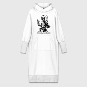 Платье удлиненное хлопок с принтом Iron Maden с демоном в Тюмени,  |  | iron maden | rock | демон | панк | рок | эмблема iron maden