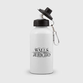 Бутылка спортивная с принтом Walls Jericho в Тюмени, металл | емкость — 500 мл, в комплекте две пластиковые крышки и карабин для крепления | 