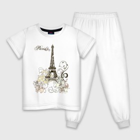 Детская пижама хлопок с принтом Paris (2) в Тюмени, 100% хлопок |  брюки и футболка прямого кроя, без карманов, на брюках мягкая резинка на поясе и по низу штанин
 | Тематика изображения на принте: башня | париж | парижане | франция | французский | французы | эйфелева