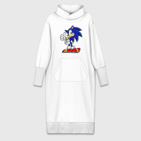 Платье удлиненное хлопок с принтом Sonic (2) в Тюмени,  |  | sega | sonic | super sonic | видеоигры | еж | приставки | соник