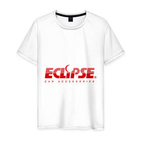 Мужская футболка хлопок с принтом Eclipse в Тюмени, 100% хлопок | прямой крой, круглый вырез горловины, длина до линии бедер, слегка спущенное плечо. | Тематика изображения на принте: 