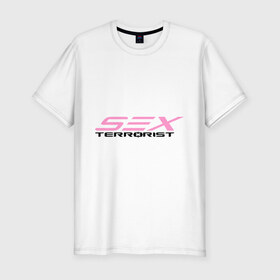 Мужская футболка премиум с принтом Sex Terrorist в Тюмени, 92% хлопок, 8% лайкра | приталенный силуэт, круглый вырез ворота, длина до линии бедра, короткий рукав | 