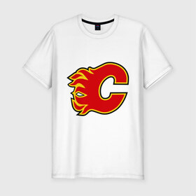 Мужская футболка премиум с принтом Calgary Flames McDonald в Тюмени, 92% хлопок, 8% лайкра | приталенный силуэт, круглый вырез ворота, длина до линии бедра, короткий рукав | 