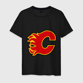 Мужская футболка хлопок с принтом Calgary Flames McDonald в Тюмени, 100% хлопок | прямой крой, круглый вырез горловины, длина до линии бедер, слегка спущенное плечо. | 