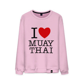 Мужской свитшот хлопок с принтом I love Muay Thai в Тюмени, 100% хлопок |  | муай тай