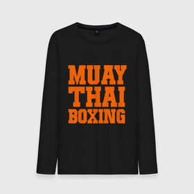 Мужской лонгслив хлопок с принтом Muay Thai Boxing в Тюмени, 100% хлопок |  | емельяненко | муай тай