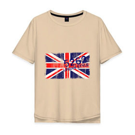 Мужская футболка хлопок Oversize с принтом England Urban flag в Тюмени, 100% хлопок | свободный крой, круглый ворот, “спинка” длиннее передней части | 5262 | england | gb | uk | urban style | англия | британия | британский флаг | великобритания | флаги