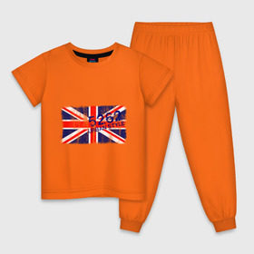 Детская пижама хлопок с принтом England Urban flag в Тюмени, 100% хлопок |  брюки и футболка прямого кроя, без карманов, на брюках мягкая резинка на поясе и по низу штанин
 | 5262 | england | gb | uk | urban style | англия | британия | британский флаг | великобритания | флаги