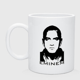 Кружка с принтом Eminem в Тюмени, керамика | объем — 330 мл, диаметр — 80 мм. Принт наносится на бока кружки, можно сделать два разных изображения | 