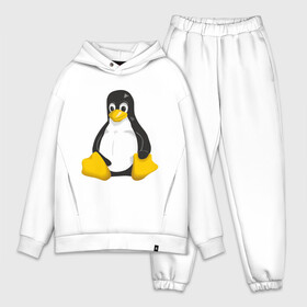 Мужской костюм хлопок OVERSIZE с принтом Linux (7) в Тюмени,  |  | пингвин