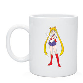 Кружка с принтом Sailor moon (1) в Тюмени, керамика | объем — 330 мл, диаметр — 80 мм. Принт наносится на бока кружки, можно сделать два разных изображения | Тематика изображения на принте: аниме | сейлор мун | сэйлор мун