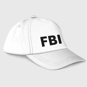 Бейсболка с принтом FBI (2) в Тюмени, 100% хлопок | классический козырек, металлическая застежка-регулятор размера | fbi | спецслужбы | фбр | федеральное бюро расследований