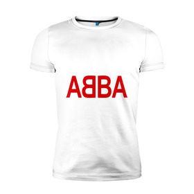 Мужская футболка премиум с принтом ABBA в Тюмени, 92% хлопок, 8% лайкра | приталенный силуэт, круглый вырез ворота, длина до линии бедра, короткий рукав | 70е | 80е | abba | абба | группа | квартет | музыка | музыкальные группы | поп музыка