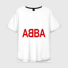Мужская футболка хлопок Oversize с принтом ABBA в Тюмени, 100% хлопок | свободный крой, круглый ворот, “спинка” длиннее передней части | 70е | 80е | abba | абба | группа | квартет | музыка | музыкальные группы | поп музыка