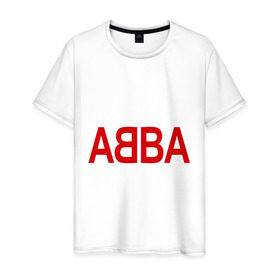 Мужская футболка хлопок с принтом ABBA в Тюмени, 100% хлопок | прямой крой, круглый вырез горловины, длина до линии бедер, слегка спущенное плечо. | 70е | 80е | abba | абба | группа | квартет | музыка | музыкальные группы | поп музыка