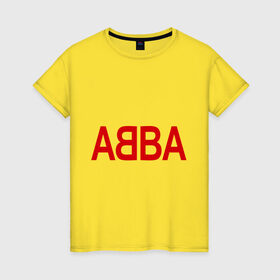Женская футболка хлопок с принтом ABBA в Тюмени, 100% хлопок | прямой крой, круглый вырез горловины, длина до линии бедер, слегка спущенное плечо | 70е | 80е | abba | абба | группа | квартет | музыка | музыкальные группы | поп музыка