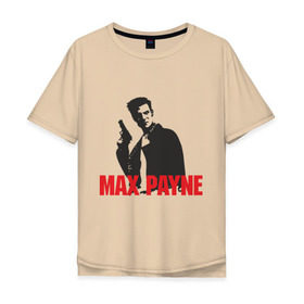 Мужская футболка хлопок Oversize с принтом Max Payne (2) в Тюмени, 100% хлопок | свободный крой, круглый ворот, “спинка” длиннее передней части | max payne | shooter | макс пейн | стрелялка | шутер