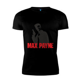 Мужская футболка премиум с принтом Max Payne (2) в Тюмени, 92% хлопок, 8% лайкра | приталенный силуэт, круглый вырез ворота, длина до линии бедра, короткий рукав | max payne | shooter | макс пейн | стрелялка | шутер