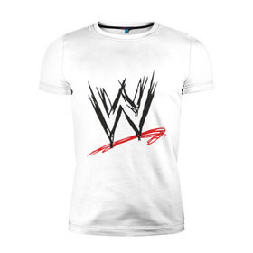 Мужская футболка премиум с принтом WWE в Тюмени, 92% хлопок, 8% лайкра | приталенный силуэт, круглый вырез ворота, длина до линии бедра, короткий рукав | джон сина