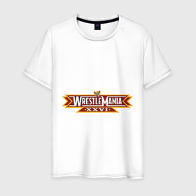 Мужская футболка хлопок с принтом WrestleMania (2) в Тюмени, 100% хлопок | прямой крой, круглый вырез горловины, длина до линии бедер, слегка спущенное плечо. | джон сина