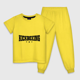 Детская пижама хлопок с принтом Kickboxing (2) в Тюмени, 100% хлопок |  брюки и футболка прямого кроя, без карманов, на брюках мягкая резинка на поясе и по низу штанин
 | Тематика изображения на принте: кикбоксинг