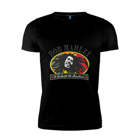 Мужская футболка премиум с принтом Bob Marley (7) в Тюмени, 92% хлопок, 8% лайкра | приталенный силуэт, круглый вырез ворота, длина до линии бедра, короткий рукав | bob | bob marley | reggae | боб марли | музыка | раста | растаманские | регги