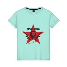 Женская футболка хлопок с принтом Che Guevara - revolution в Тюмени, 100% хлопок | прямой крой, круглый вырез горловины, длина до линии бедер, слегка спущенное плечо | че гевара