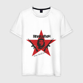 Мужская футболка хлопок с принтом Che Guevara - revolution в Тюмени, 100% хлопок | прямой крой, круглый вырез горловины, длина до линии бедер, слегка спущенное плечо. | че гевара