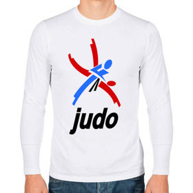 Мужской лонгслив хлопок с принтом Дзюдо - Judo эмблема в Тюмени, 100% хлопок |  | дзюдо