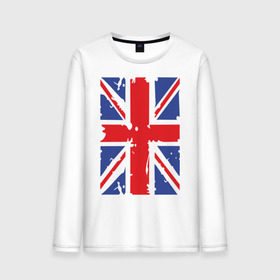 Мужской лонгслив хлопок с принтом Британский флаг в Тюмени, 100% хлопок |  | Тематика изображения на принте: great britain | uk | united kingdom | английский флаг | британский флаг | флаг uk | флаг англии | флаг британии | флаг великобритании