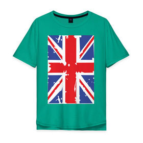Мужская футболка хлопок Oversize с принтом Британский флаг в Тюмени, 100% хлопок | свободный крой, круглый ворот, “спинка” длиннее передней части | great britain | uk | united kingdom | английский флаг | британский флаг | флаг uk | флаг англии | флаг британии | флаг великобритании