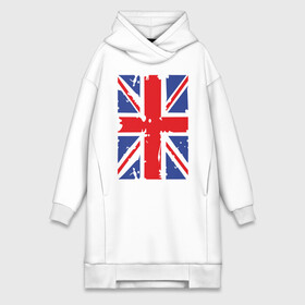 Платье-худи хлопок с принтом Британский флаг в Тюмени,  |  | great britain | uk | united kingdom | английский флаг | британский флаг | флаг uk | флаг англии | флаг британии | флаг великобритании