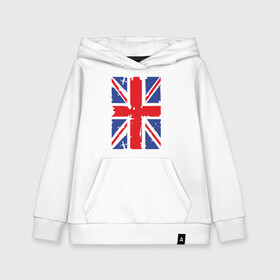 Детская толстовка хлопок с принтом Британский флаг в Тюмени, 100% хлопок | Круглый горловой вырез, эластичные манжеты, пояс, капюшен | great britain | uk | united kingdom | английский флаг | британский флаг | флаг uk | флаг англии | флаг британии | флаг великобритании