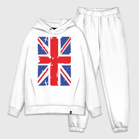 Мужской костюм хлопок OVERSIZE с принтом Британский флаг в Тюмени,  |  | great britain | uk | united kingdom | английский флаг | британский флаг | флаг uk | флаг англии | флаг британии | флаг великобритании