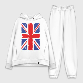 Женский костюм хлопок Oversize с принтом Британский флаг в Тюмени,  |  | great britain | uk | united kingdom | английский флаг | британский флаг | флаг uk | флаг англии | флаг британии | флаг великобритании