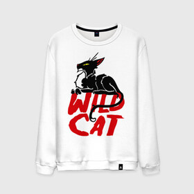 Мужской свитшот хлопок с принтом Wild Cat (2) в Тюмени, 100% хлопок |  | wild cat | дикая кошка | киса | кошечка | кошка | кошки